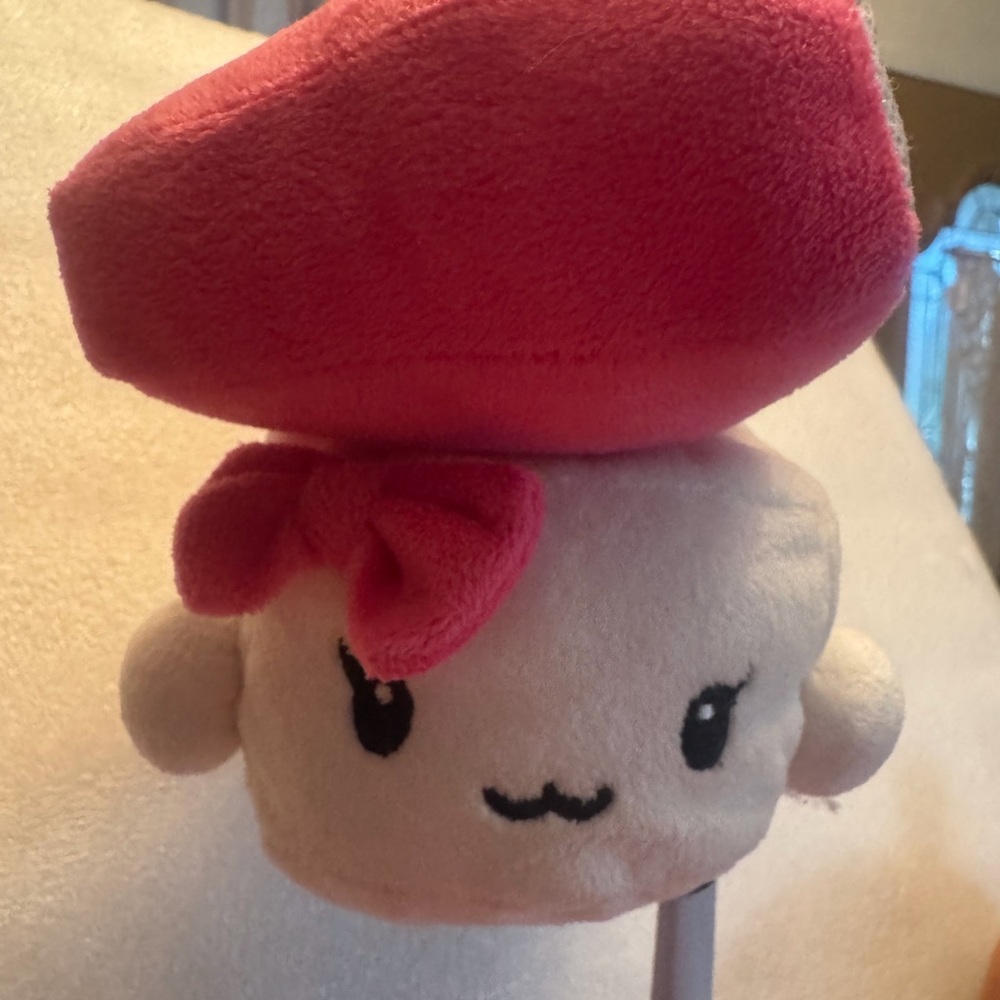 Shi by JOURNEYS Adorable Pink and White Mushroom Sushi Plush